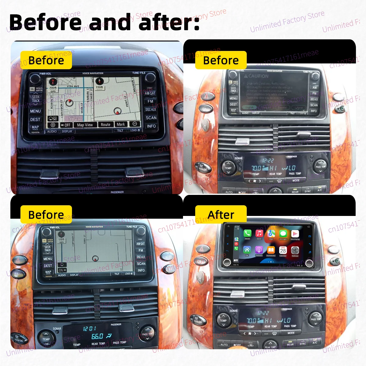 شاشة 7 بوصة لسيارة تويوتا سيينا 2003-2010 اللاسلكية Carplay Autoradio أندرويد سيارة الوسائط المتعددة 2 Din راديو GPS BT WIFI رئيس وحدة ستيريو #2