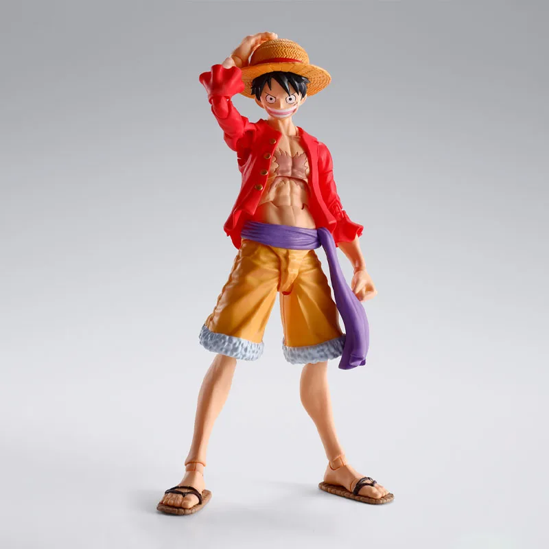 Bandai Genuine One Piece Model Kit Anime Figures SHF Monkey D Luffy The Raid on Onigashima Action Figure Collection Model Toys