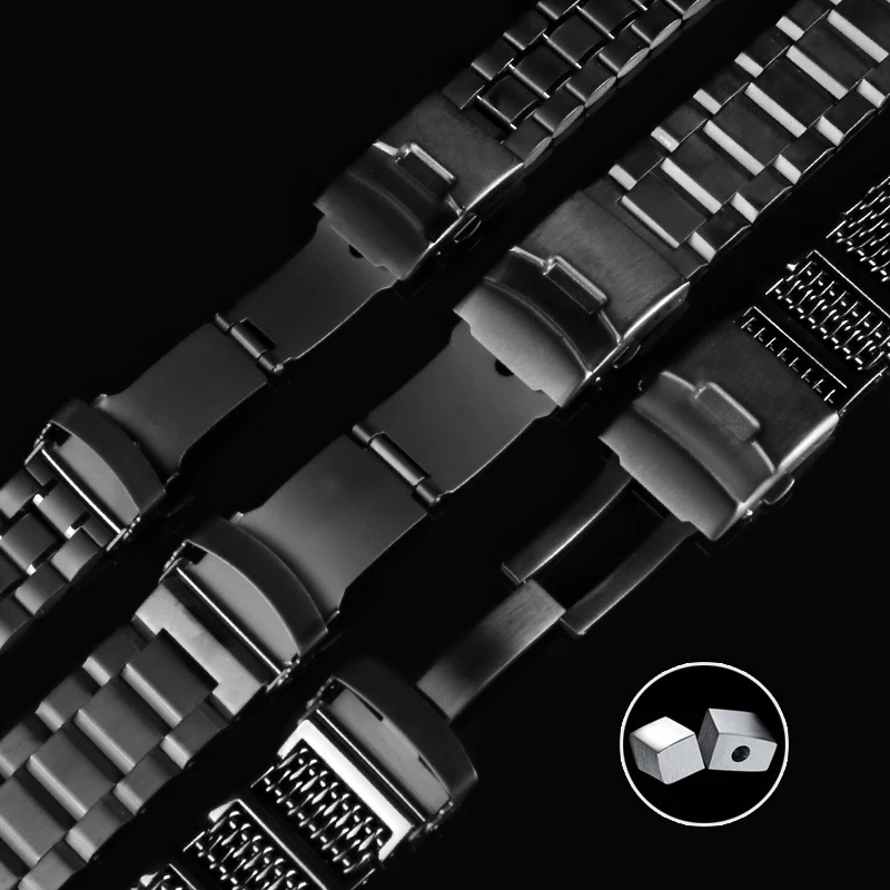 Stainless Steel Watch Band For G-SHOCK Casio Big Mud King Modified GWG-1000 GB/GG GWG/GSG100 Nylon Canvas Watch Strap bracelet