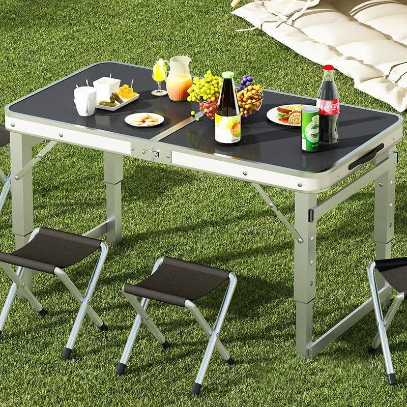 Outdoor Folding Table with Storage Bag Portable Aluminum Alloy Table Chair Set for Camping Picnic Fishing Table BBQ Furniture