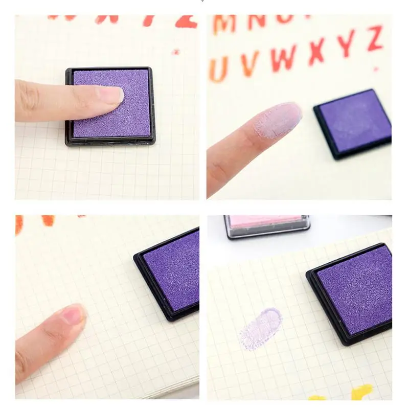 Finger Ink Pads For Kids 20 Colors Finger Paint Ink Pad Waterproof Colorful Water-based Ink Pads 1.57x1.57 Inches Waterproof