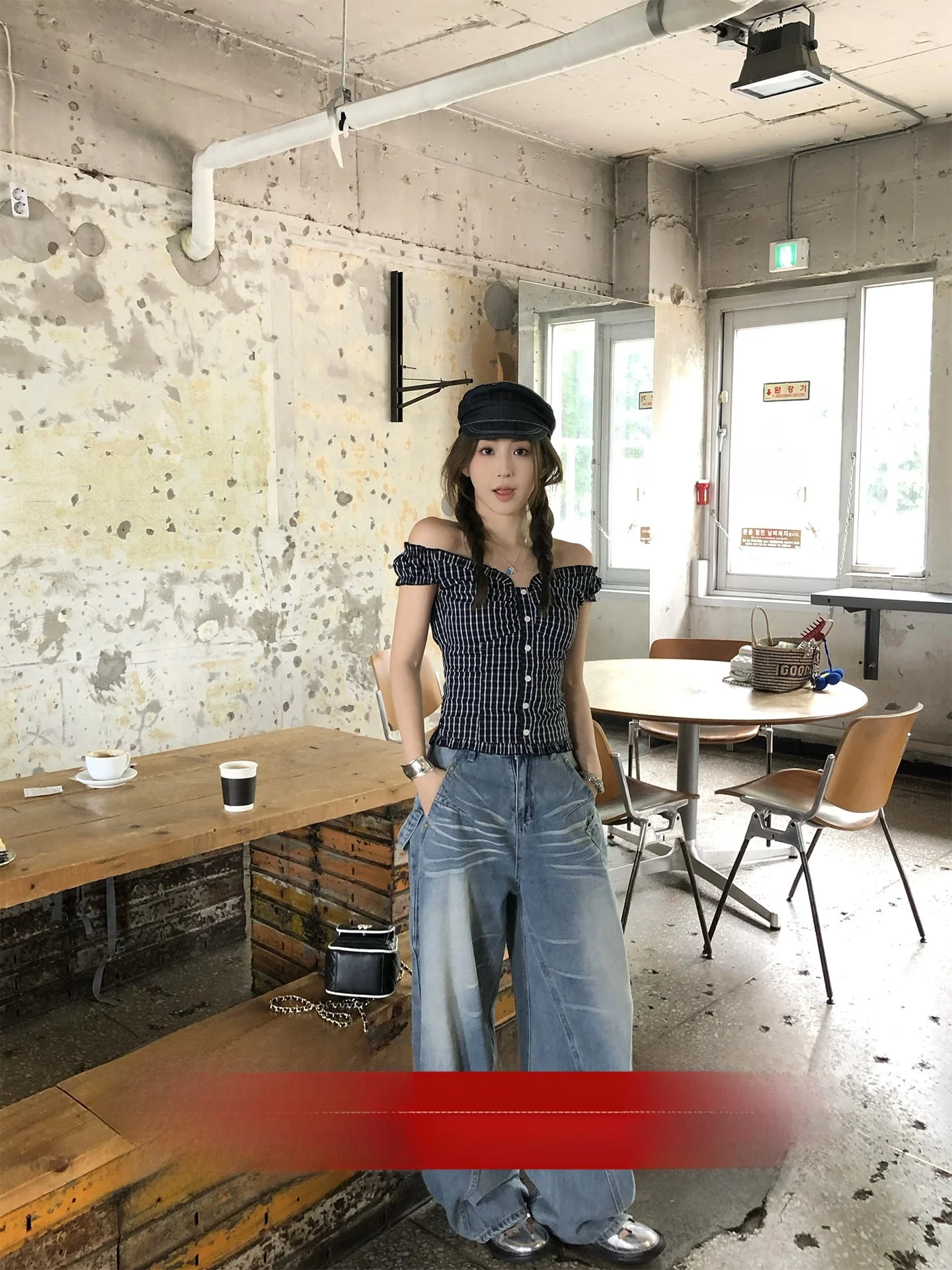 

Женские широкие джинсы MLS Fre Sea Salt, свободные повседневные прямые брюки в пол, летние, с высокой талией, на молнии