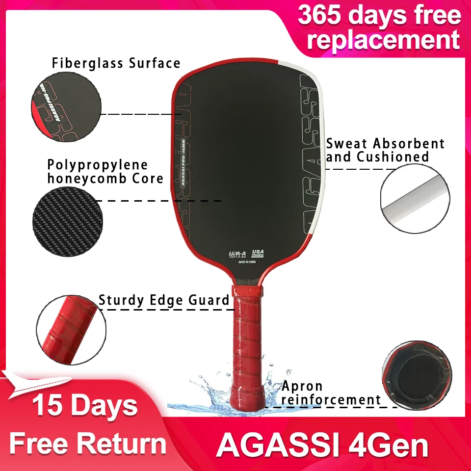 مجداف كرة البيسبول 4Gen المعتمد من USAPA T700 من ألياف الكربون وجه 16 مم على شكل قرص العسل لمضارب احترافية محسنة للطاقة #1