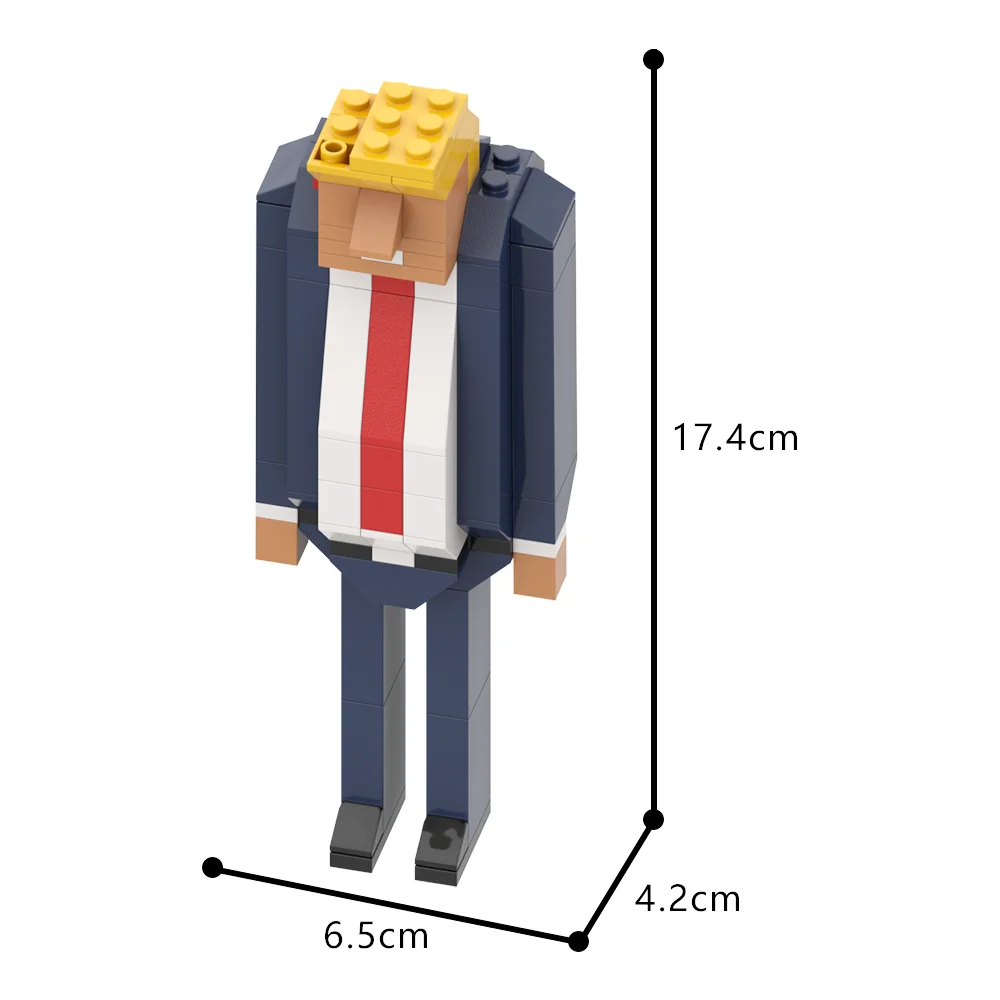 MOC Donald Trump Bricks DIY US President Action Figure Stitch Building Blocks Birthday For Kid and Adult Gifts