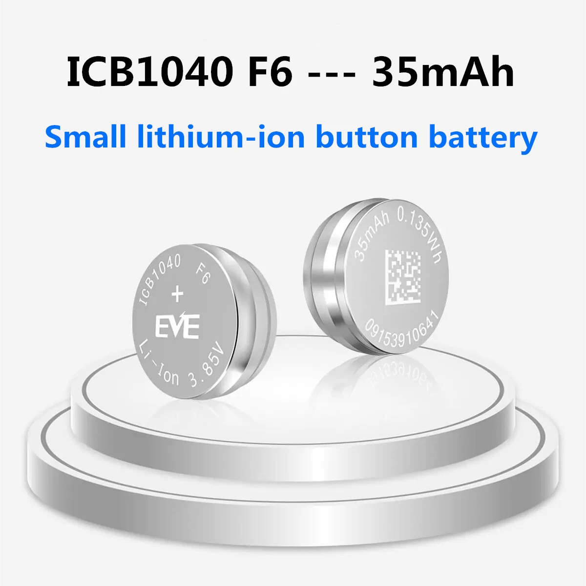 1-5PCS ICB1040 LIR1040 1040 3.7V 35mAh Lithium Li-ion Rechargeable Battery for TWS Wireless Bluetooth Headset Button Coin Cell