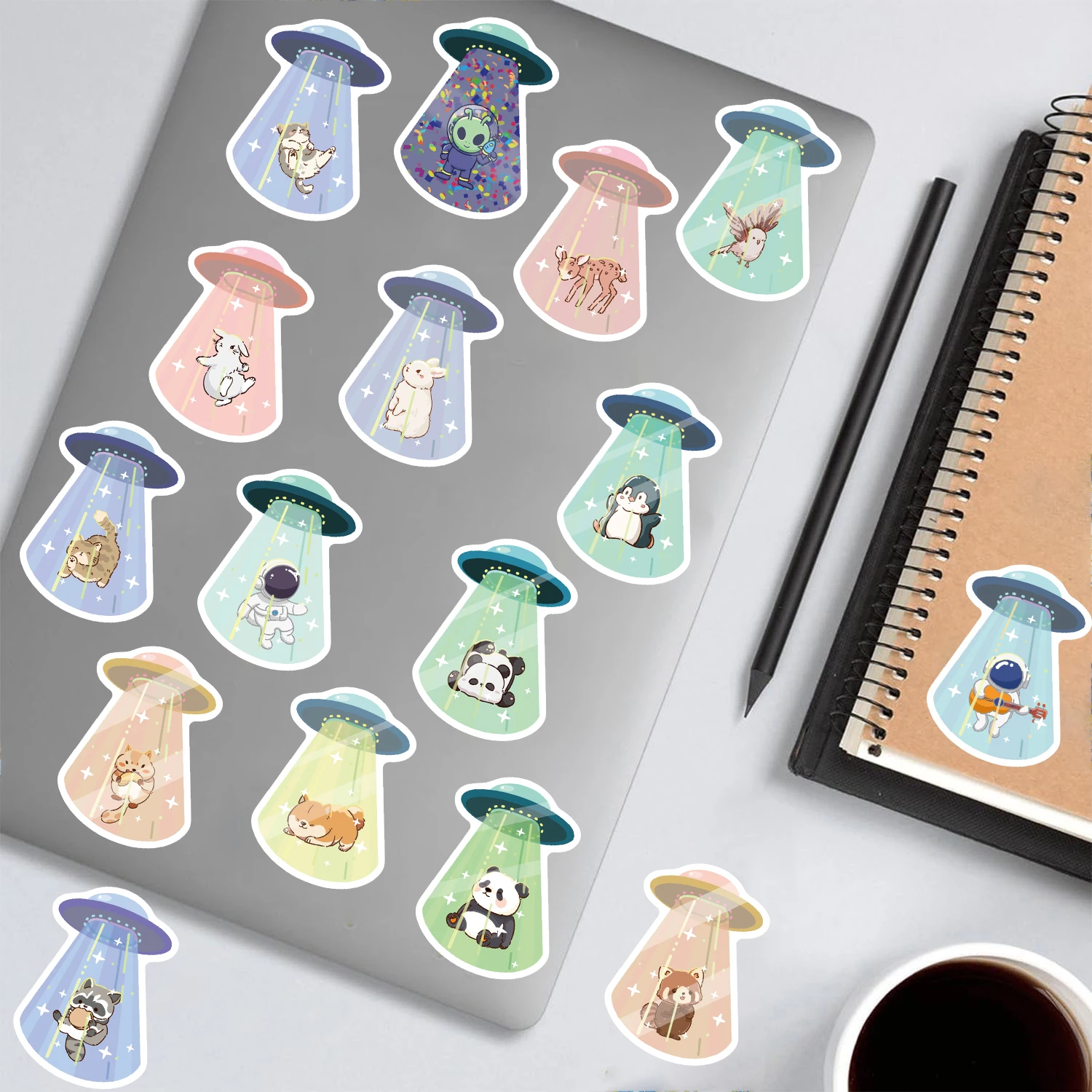 50PCS Friends Kidnapped By UFO Card Stickers Exquisite Laptops Luggage Waterproof Motorcycle Refrigerators Graffiti Sticker
