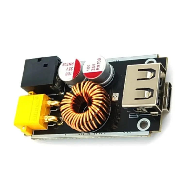 ABZW High-Efficiency 65W USB Type C Fast Charge Module For QC4.0 PD2.0/3.0, DC 9V-35V With XT30 Input