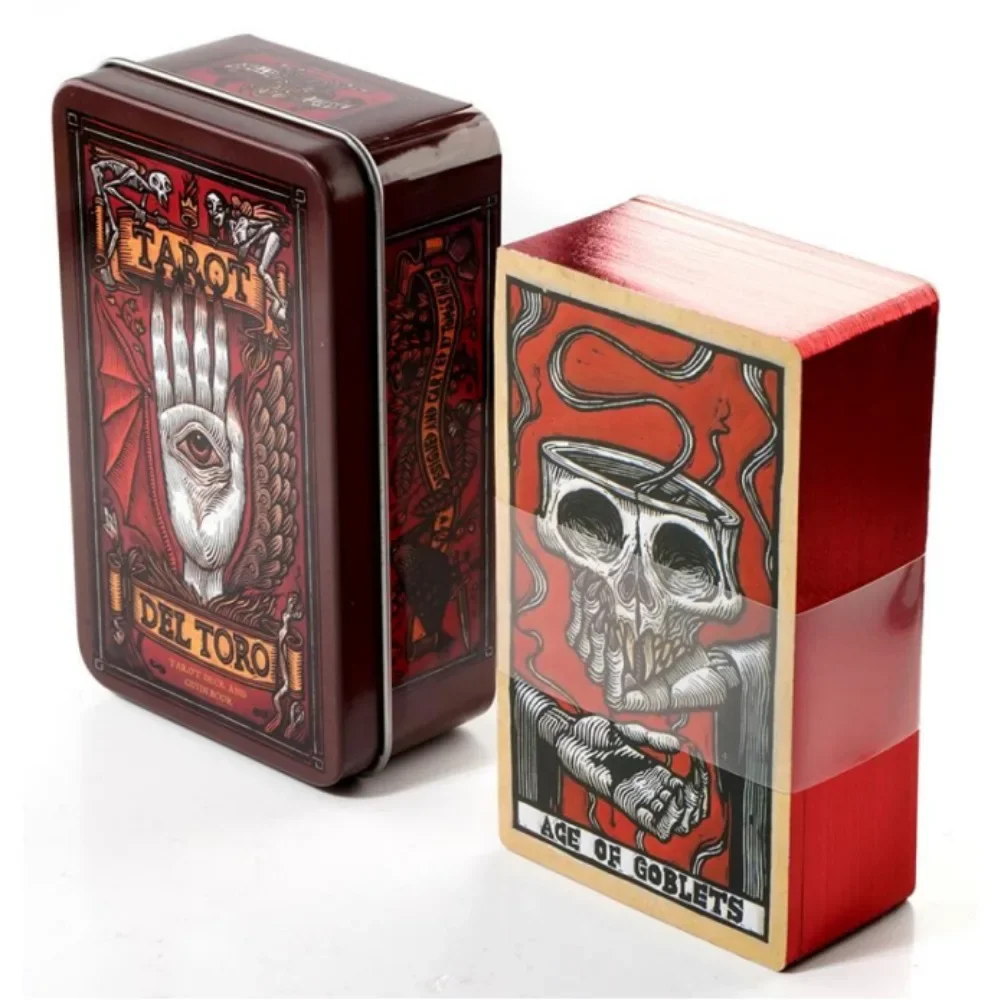 10.3*6 cm Prisma Vision Tarot in A Tin Box with Guidebook 78Pcs