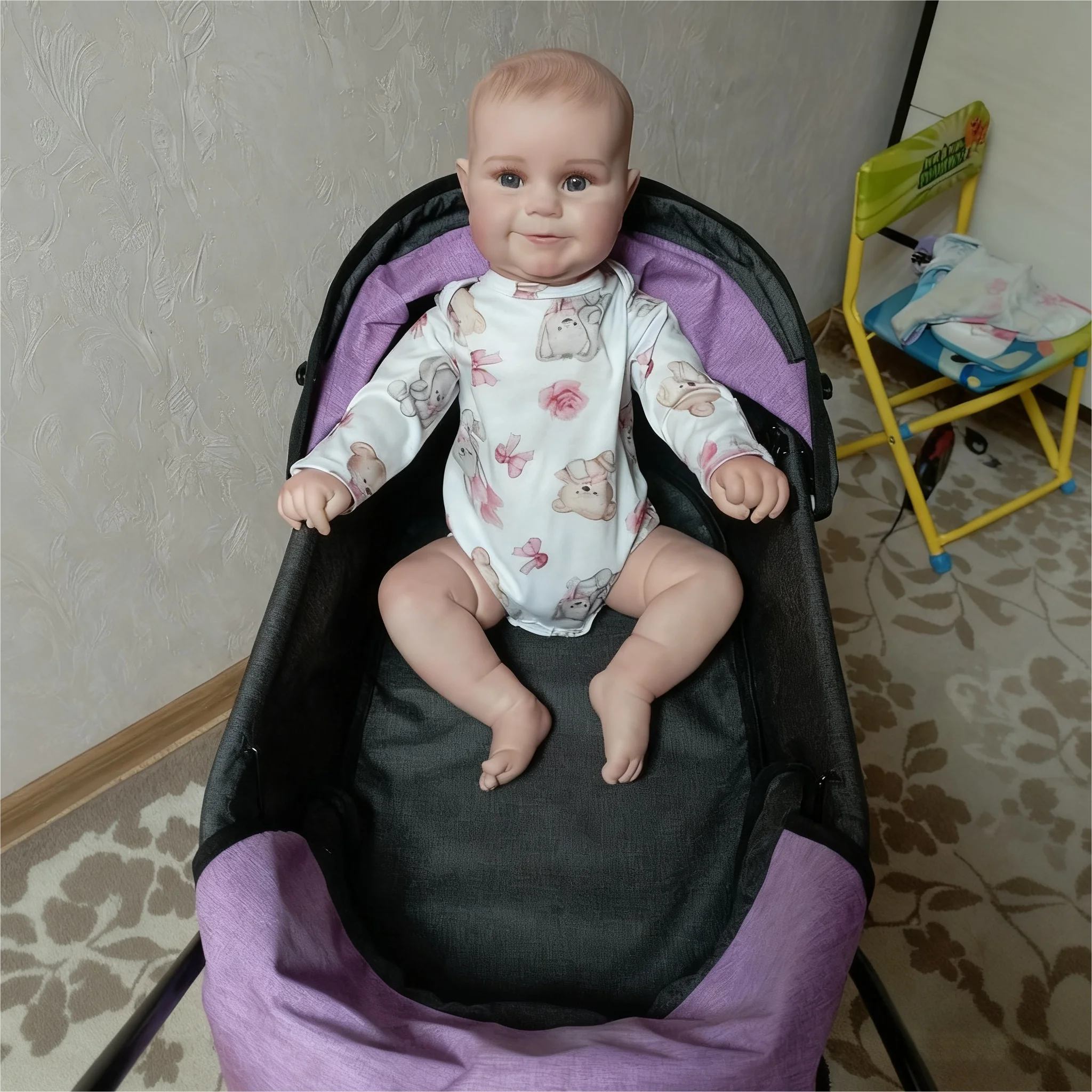 50 سنتيمتر مادي بيبي تولد من جديد دمية رسمت الوليد الطفل دمية Poseable نابض بالحياة رسمت الشعر لمسة ناعمة عالية الجودة دمية هدية لفتاة