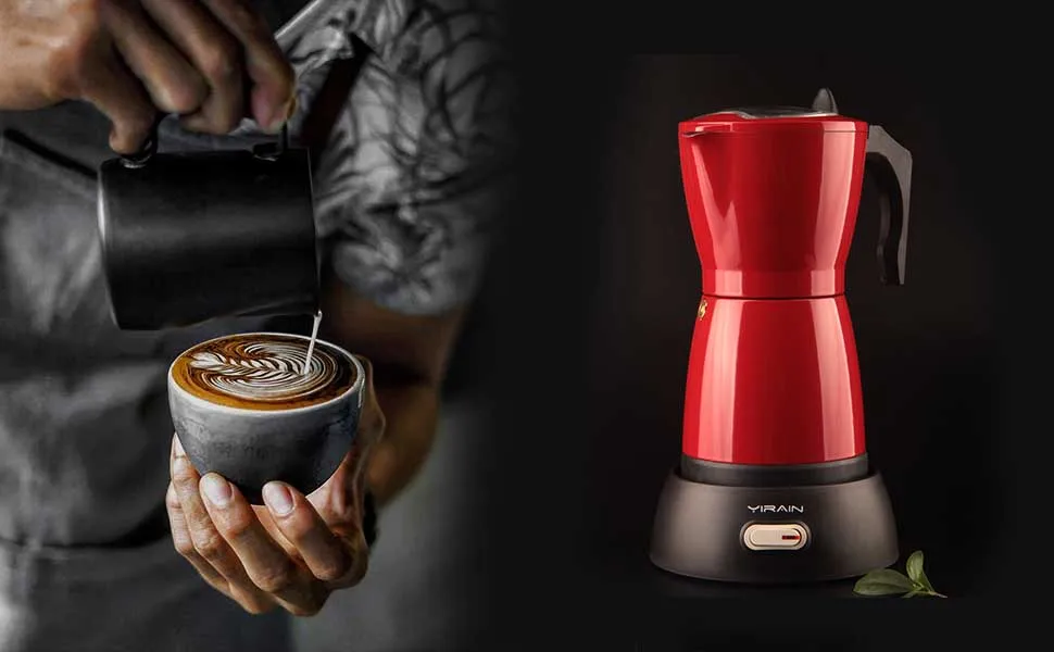 ماكينة صنع القهوة الكهربائية 6 كوب 300 مل ماكينة صنع قهوة اسبريسو موكا