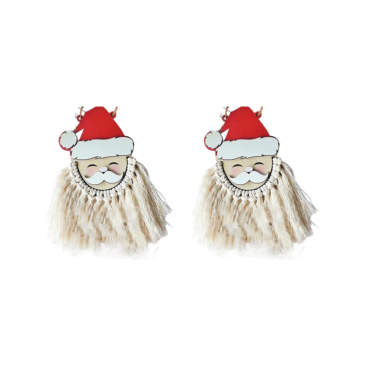 2Pcs Decorate Santa , Santa Christmas Three-Dimensional Pendant, Christmas Home Decor (Santa ,M)