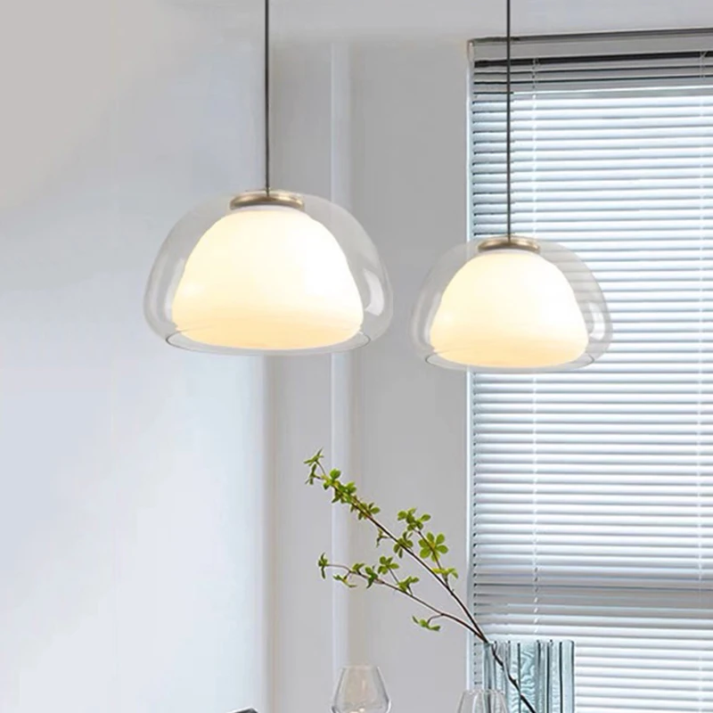 

Designer Jelly Pendant Light Simple Glass Pendant Lamp Nordic Dinning Room Kitchen Coffee Bedside Home Decor LED Hanglamp
