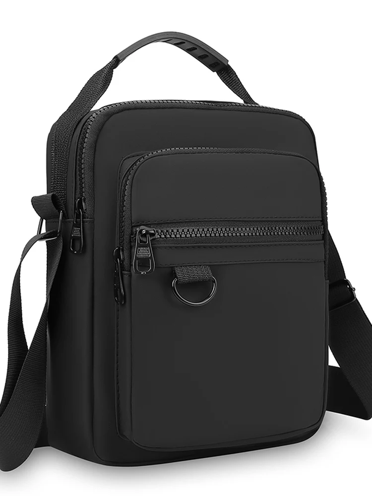 

2025 New Men's Crossbody Bag Single Shoulder Outdoor Nylon Waterproof Vertical Handbag Leisure Zipper Closure Folding Chest Bag