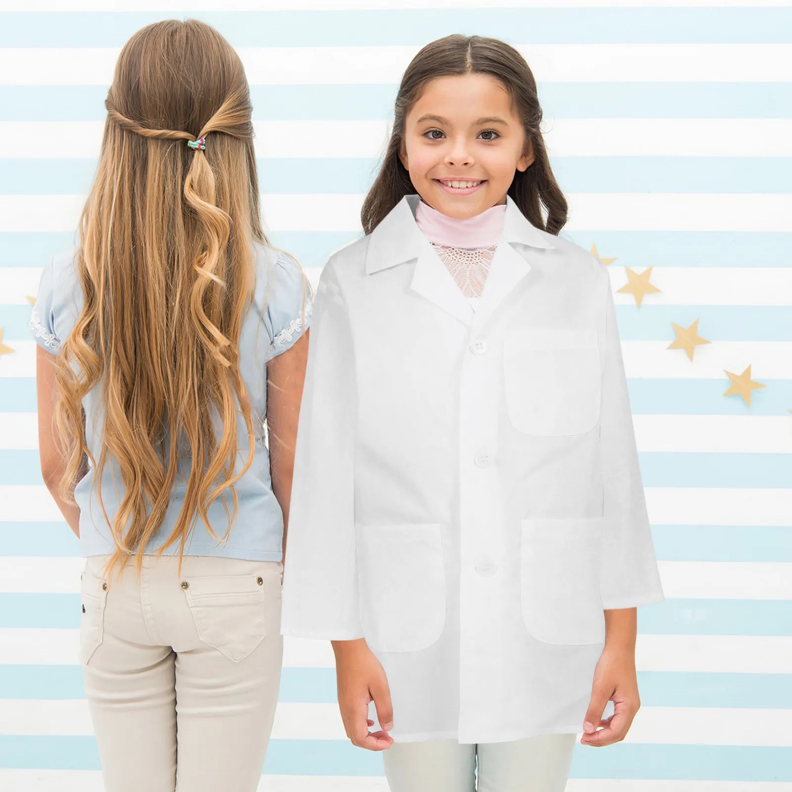 

Детский костюм врача: белый халат для детей, легкий научный костюм, лабораторный халат для детей