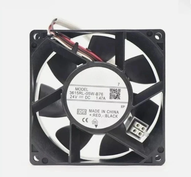 

Brand New 3615RL-05W-B76 EQ1 EQ2 EQ3 DC 24V 1.47A 90x90x38mm 4-Wire Server Cooling Fan Fast Delivey