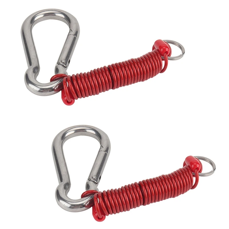 2X Trailer Spring Rope Safety Buckle,Zip 4 Foot Breakaway Cable 80-01-2140 (Red)