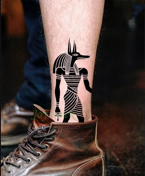 Waterproof Temporary Tattoo sticker protector of Ancient Egypt Greece Egyptian totem Anubis tatto flash tatoo fake tattoos 7