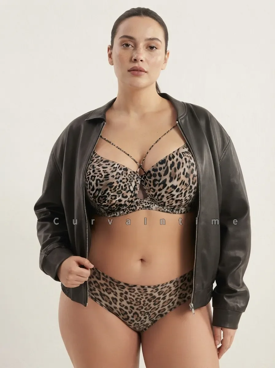 Seamless Wireless Lingerie Set For Women Cross Back Support Plus Size Comfort Fat Bra With Matching Briefs Big D E F G H I J Cup