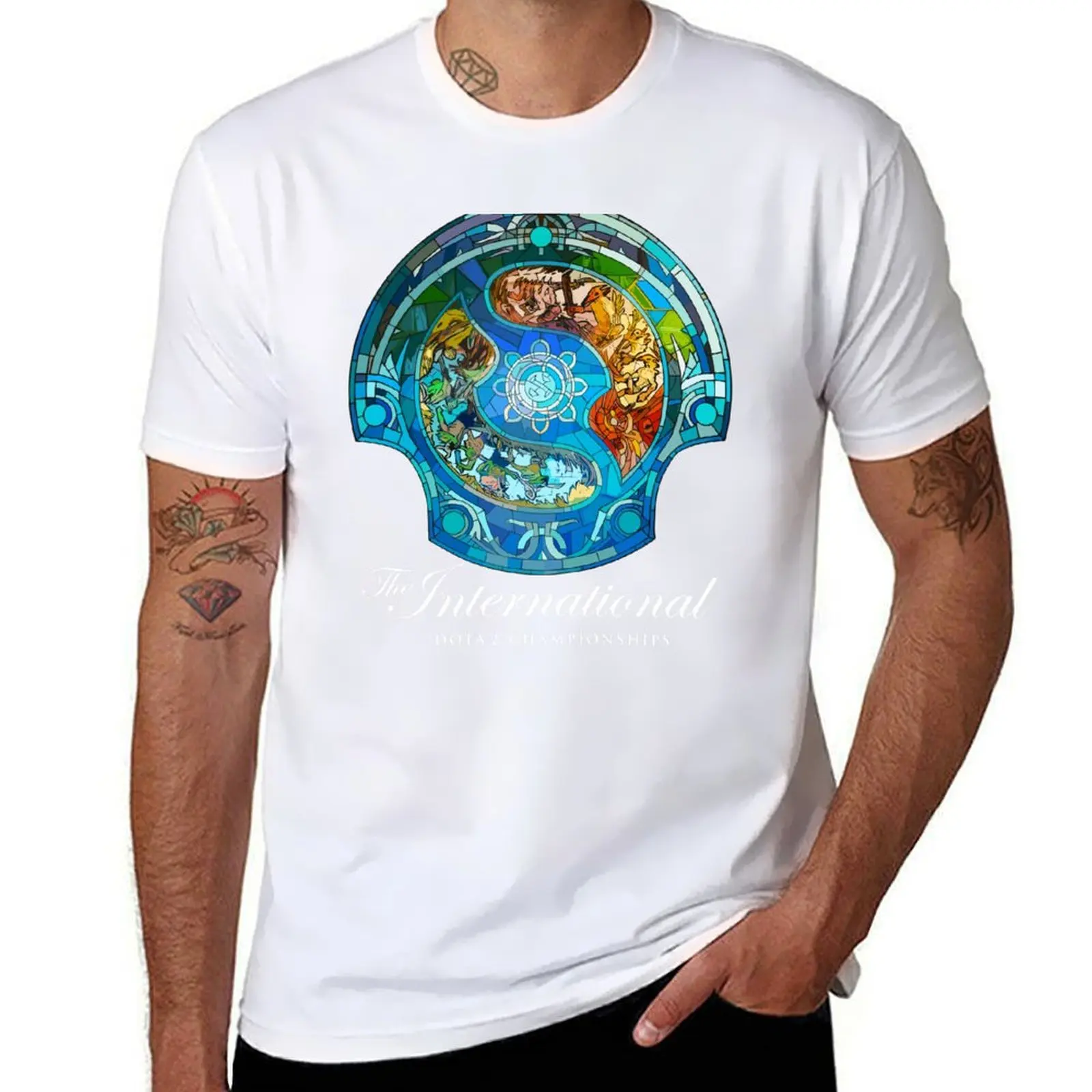 

The International 2023, Aegis, Dota 2, Seattle, october T-Shirt cotton t shirt man men t shirt cotton 100% T-Shirt