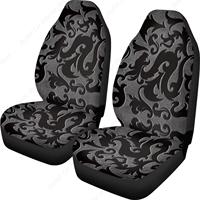 Black Dragon Car Seat Covers Set 2 Pack Black Automotive Seat Covers Bucket Seat Interior Non-Dirty Protector Accessories