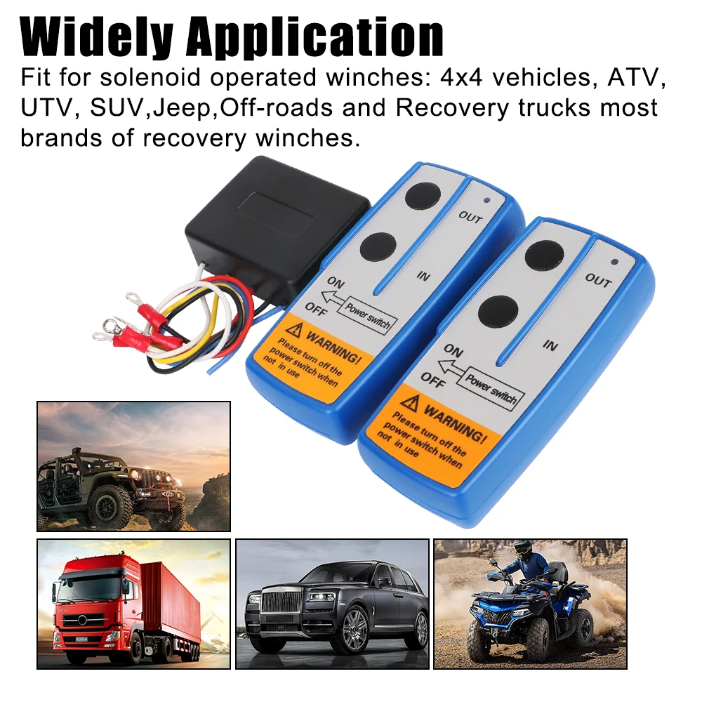 12V Trailer Winch Remote Control System Switch Controller For Jeep Off Road Ford F150 ATV Wireless Vehicle Accessories Universal