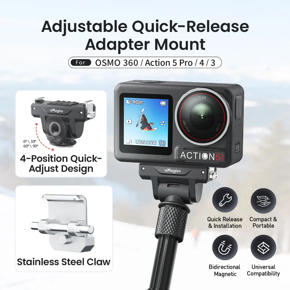 �y�Z�[�����zaMagisn�����\�ȃN�C�b�N�����[�X�}�E���g DJI OSMO 360 / Action 5Pro /4/3�p�A�J�������C���艻�A�_�v�^�[�A�N�Z�T���[