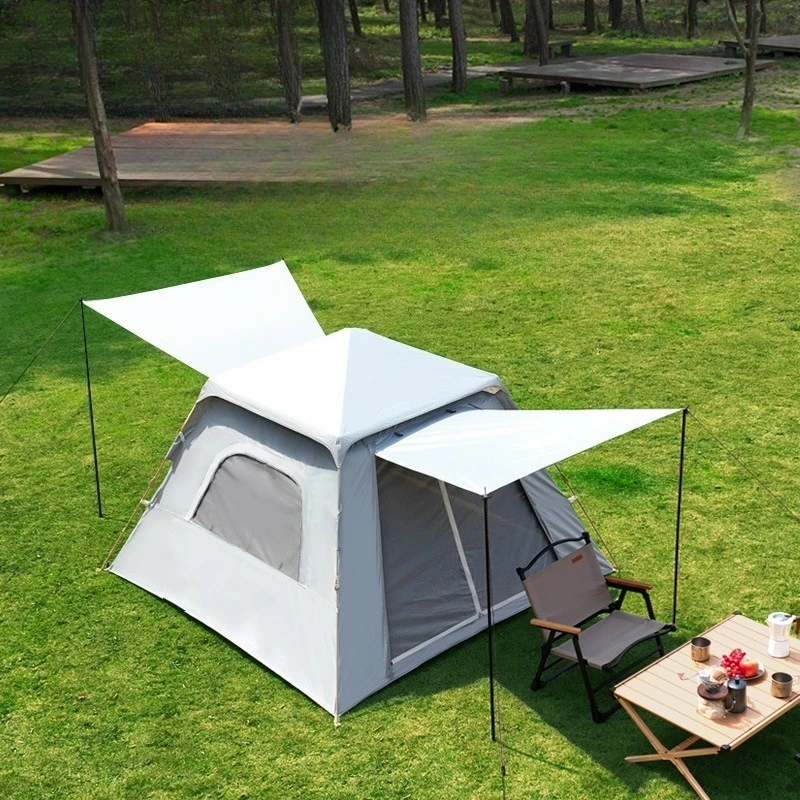 

Quick open tent outdoor fully automatic 3-4 person vinyl folding portable free tent