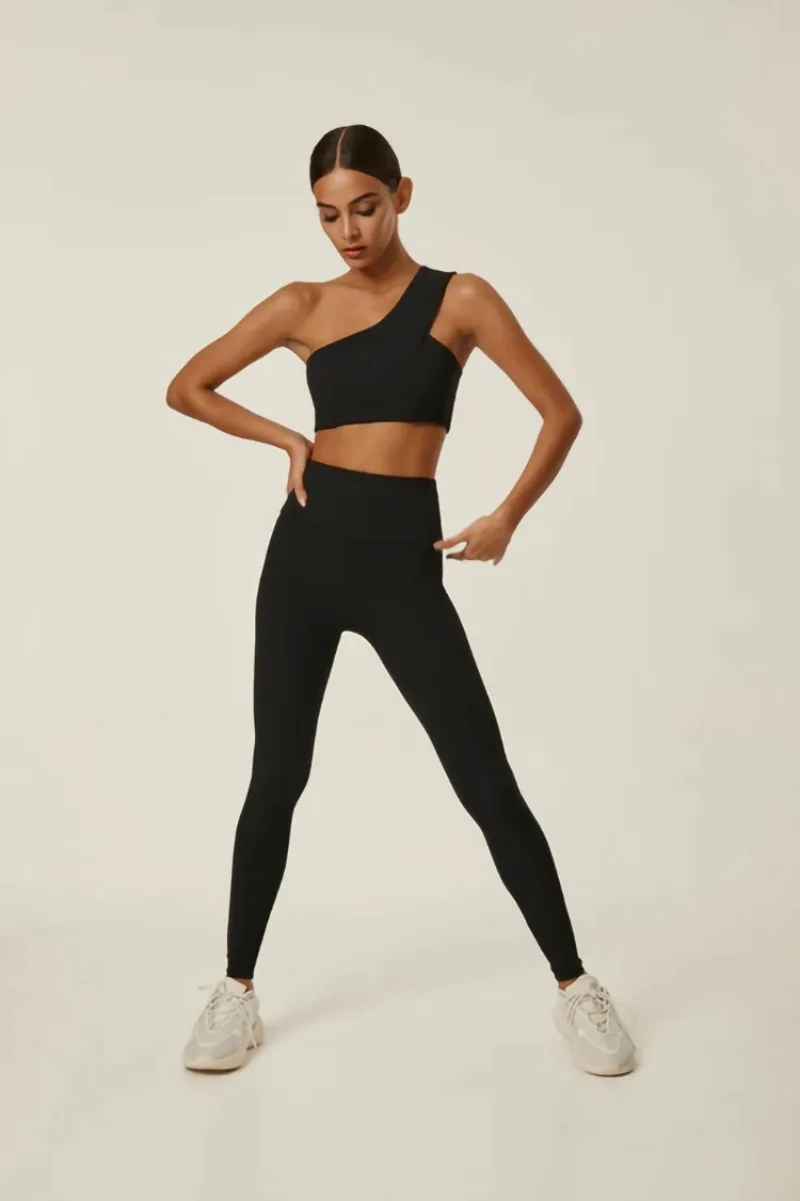 Sean Tsing Gilet monospalla Reggiseno sportivo push-up Donna Antiurto Corsa Fitness Top imbottito Allenamento Yoga Canotte Top Allenamento