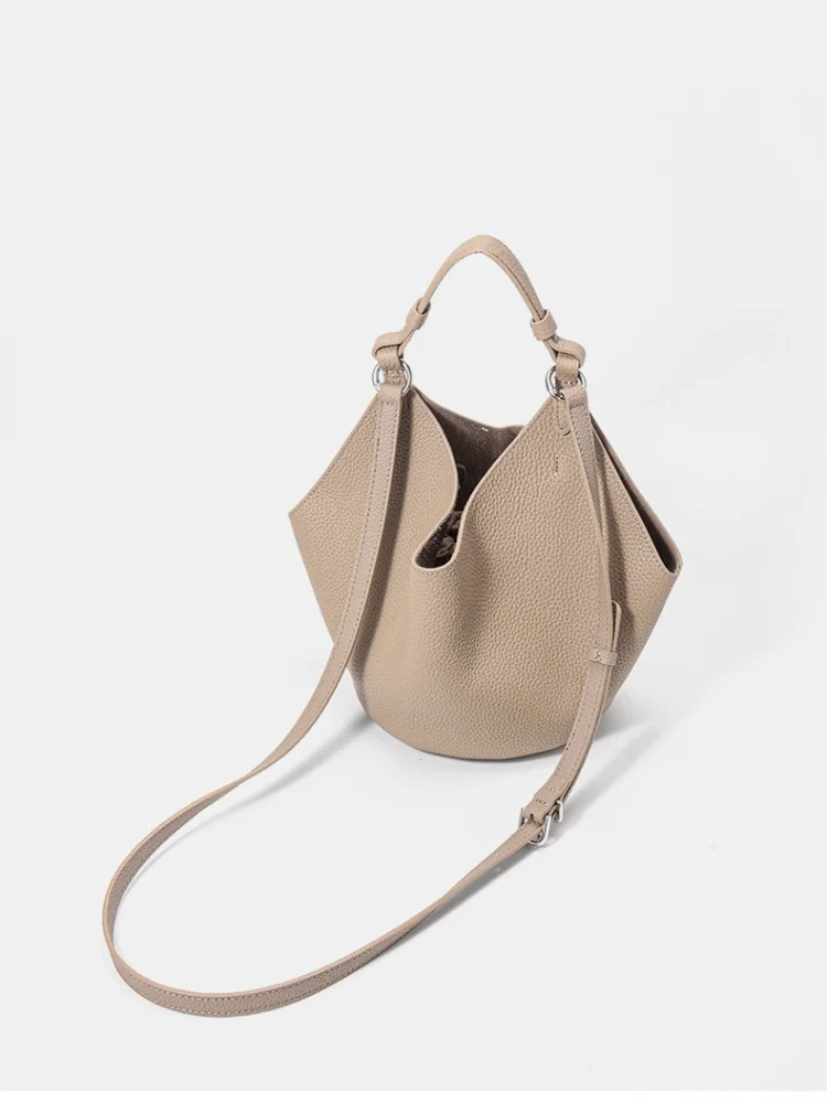 2025 grande capacidade cabeça camada balde de couro saco das mulheres bolsa de couro genuíno corda perto sacos de viagem versátil sacos de ombro