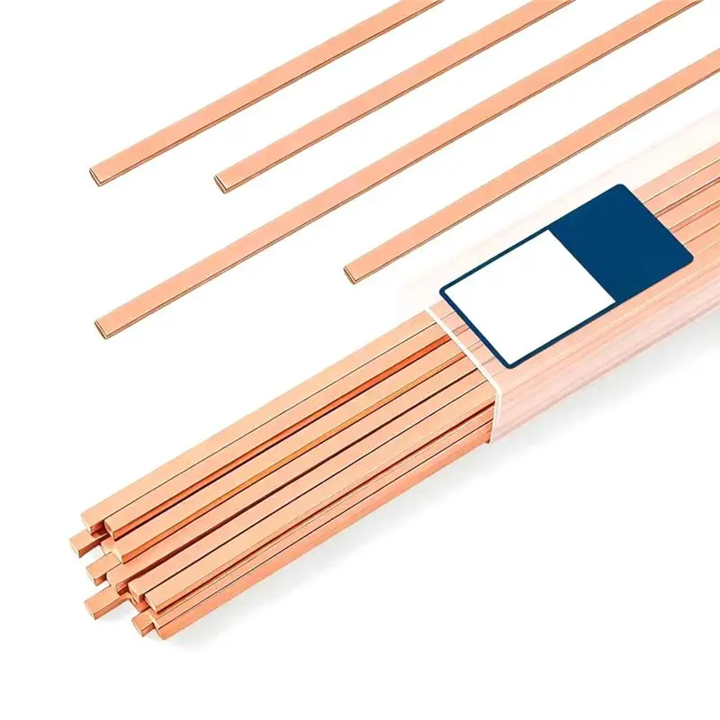 AT02-Brazing Rods With Raised Segments Desgin Copper Brass Brazing Rods For HVAC & Plumbing, 10Pcs 10