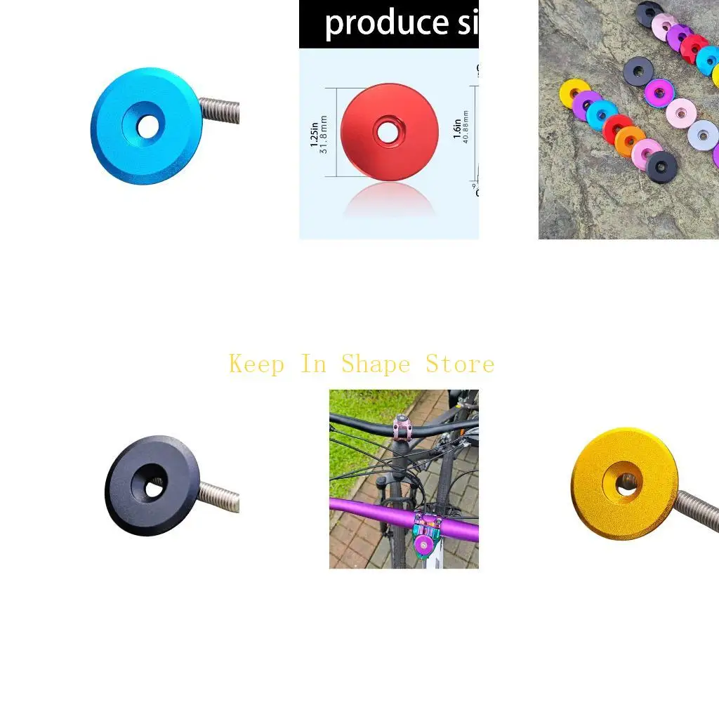 U1JC Precisions Threaded with 5mm Screws Bicycles Stem Cap For Road Mountain Bikes