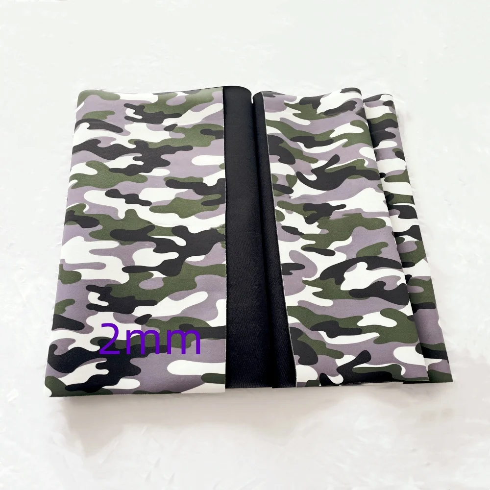 SBR stretch neoprene sewing cloth, neoprene cloth, other fabrics, waterproof, shock-resistant, 2mm thick, camouflage color