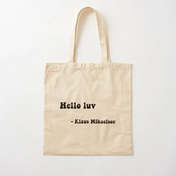 Klaus Mikaelson Quote Cotton  Canvas Bag Reusable Fashion Fabric Printed Handbag Tote Casual Shopper Foldable Unisex Designer