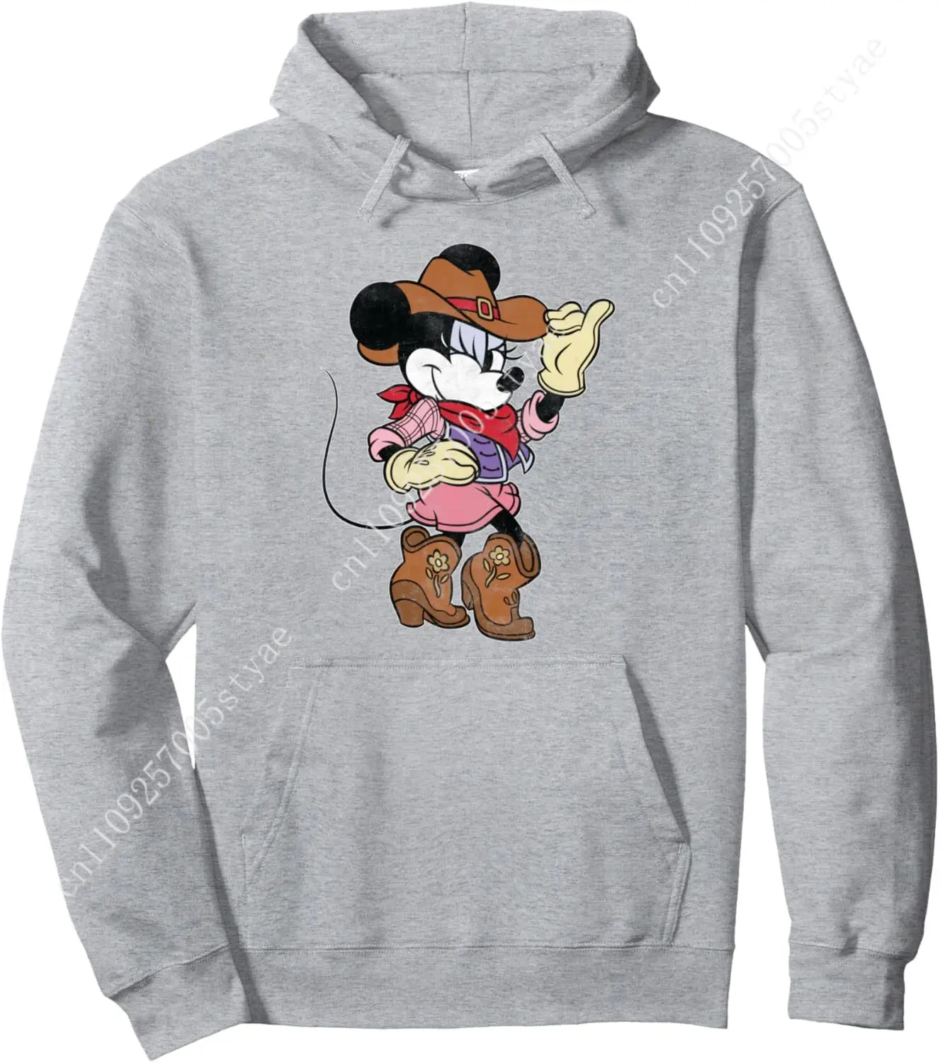 

Disney Minnie Mouse Cowgirl Costume Western Vintage Look Pullover Hoodie
