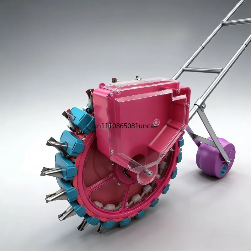 For Hand Push Single Double Row Seeder 20 Nozzles Farm Sowing Fertilizer Machine For Peanut Soybean Rice Vegetable Herb Seed