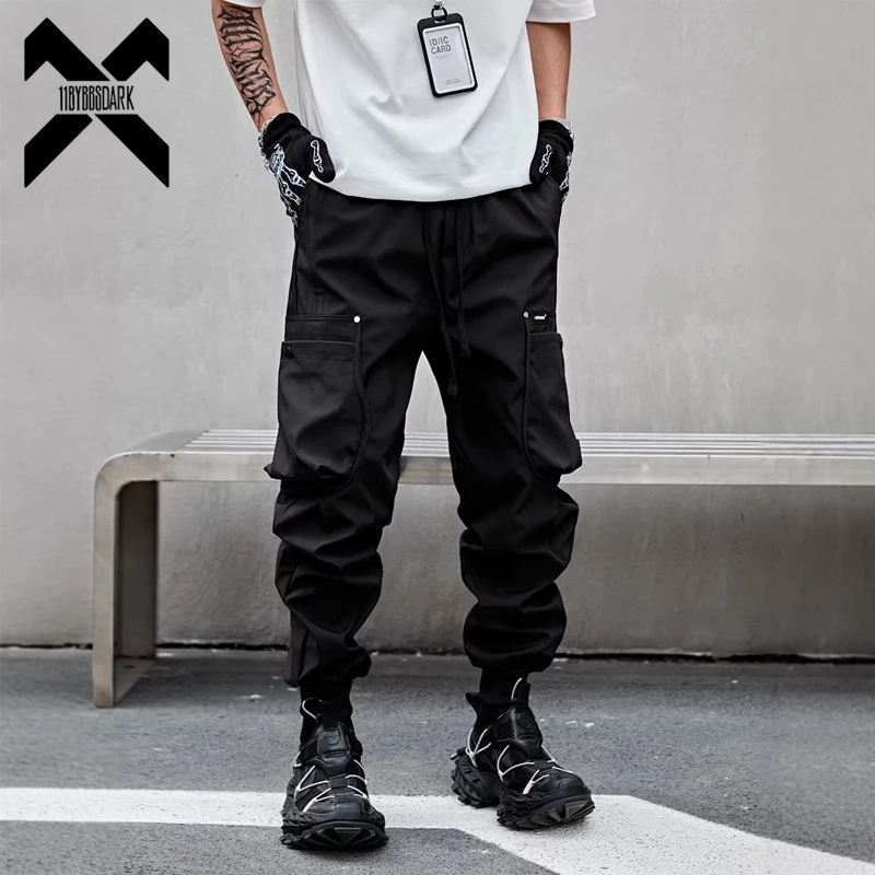 

Men's Tactical Joggers Pant 2026 New Cargo Pants Streetwear Black Loose Harem Trousers Techwear Elastic Waist