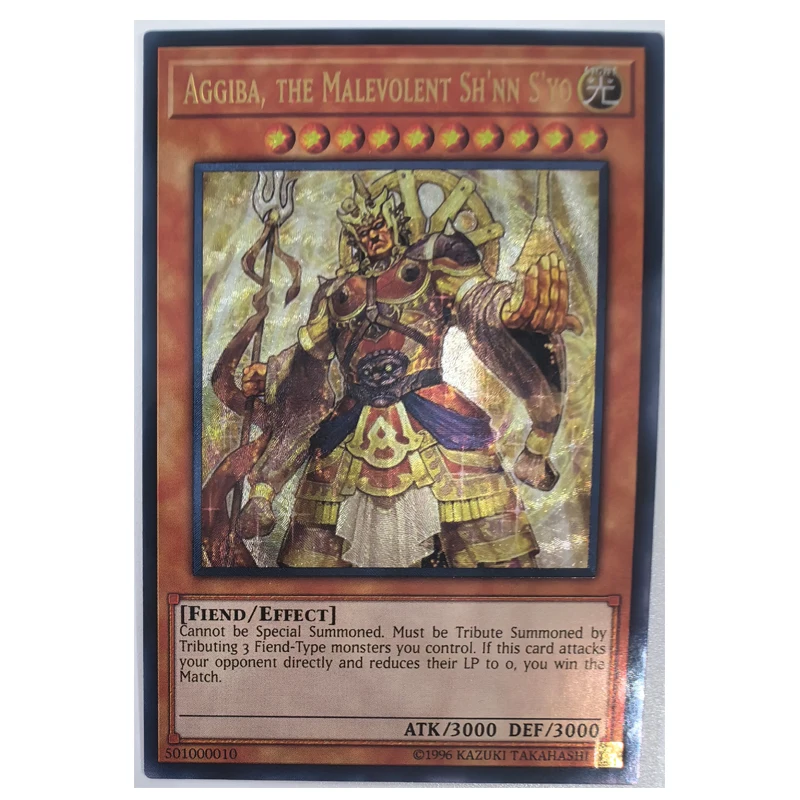 

Yu Gi Oh Aggiba the Malevolent Shnn Syo English 50100010 Toys Hobbies Hobby Collectibles Game Collection Anime Cards