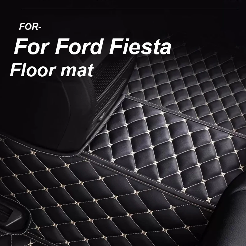 

РОСКОШНЫЕ автомобильные коврики для Ford Fiesta 2016 2015 2014 2013 2012 2011 2010 2009 2008, кожаные автомобильные внутренние водонепроницаемые украшения