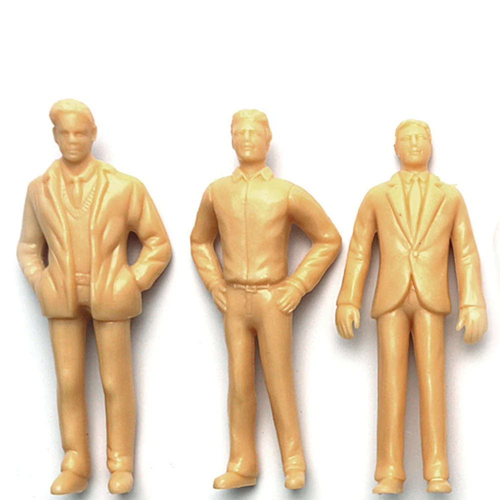 60pcs Model Figures 1:87 Unpainted H0 Figures Standing H0 Accessories Plastic Scenes Modelling People Garden Tools