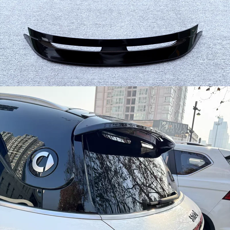 For Mercedes-Benz Smart Spirit 1 Spoiler High Quality ABS Plastic Primer Color Rear Trunk Wing Sport Kit Accessories