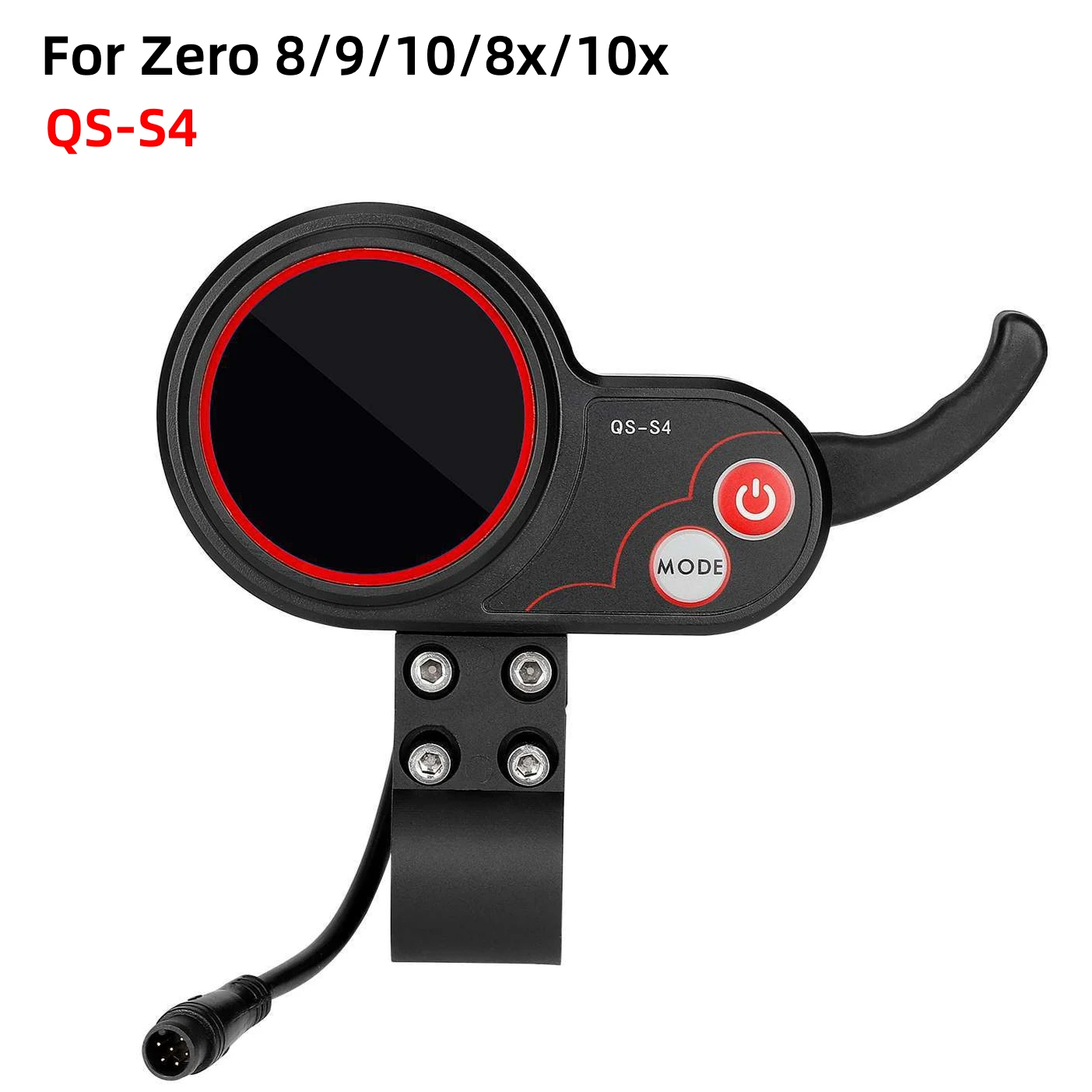 QS-S4 Throttle Speed Display for Zero 8 10 11X Electric Scooter Dashboard 6PIN Cable 36V 48V 52V 60V 72V Spare Parts