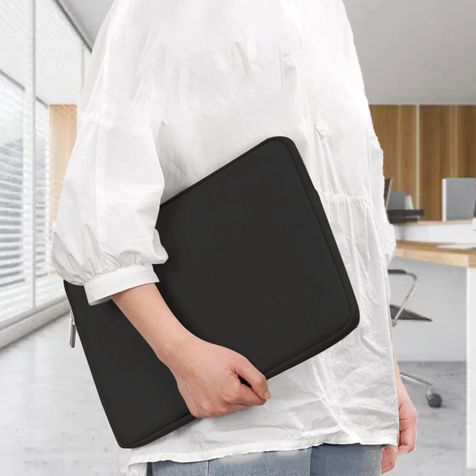

Tablet Bag Black Water Proof Neoprene Foam Portable Tablet Carrying Case with Zip for Laptop Tablet Sleeve Bag Tablet Travel Bag