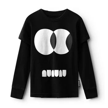 2024 New A/W Children's Clothing Big Eyes Printed T-shirt Baby Boy Clothes Warm Leggings Baby Girl Clothes Kids Set