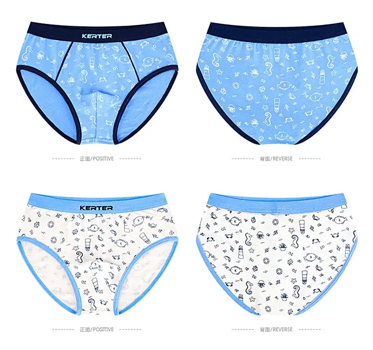 Cartoon Cotton Boys Briefs Underwear Kids Quality Blue Boy Panties Boys Clothes for 3 4 6 8 10 12 14 Years Old RKU183006