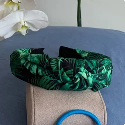 summer Hawaii Headband for Women outdoor green coconet beach Hair Band  Head Band with bow Hair Hoops Kawaii Headband for Women