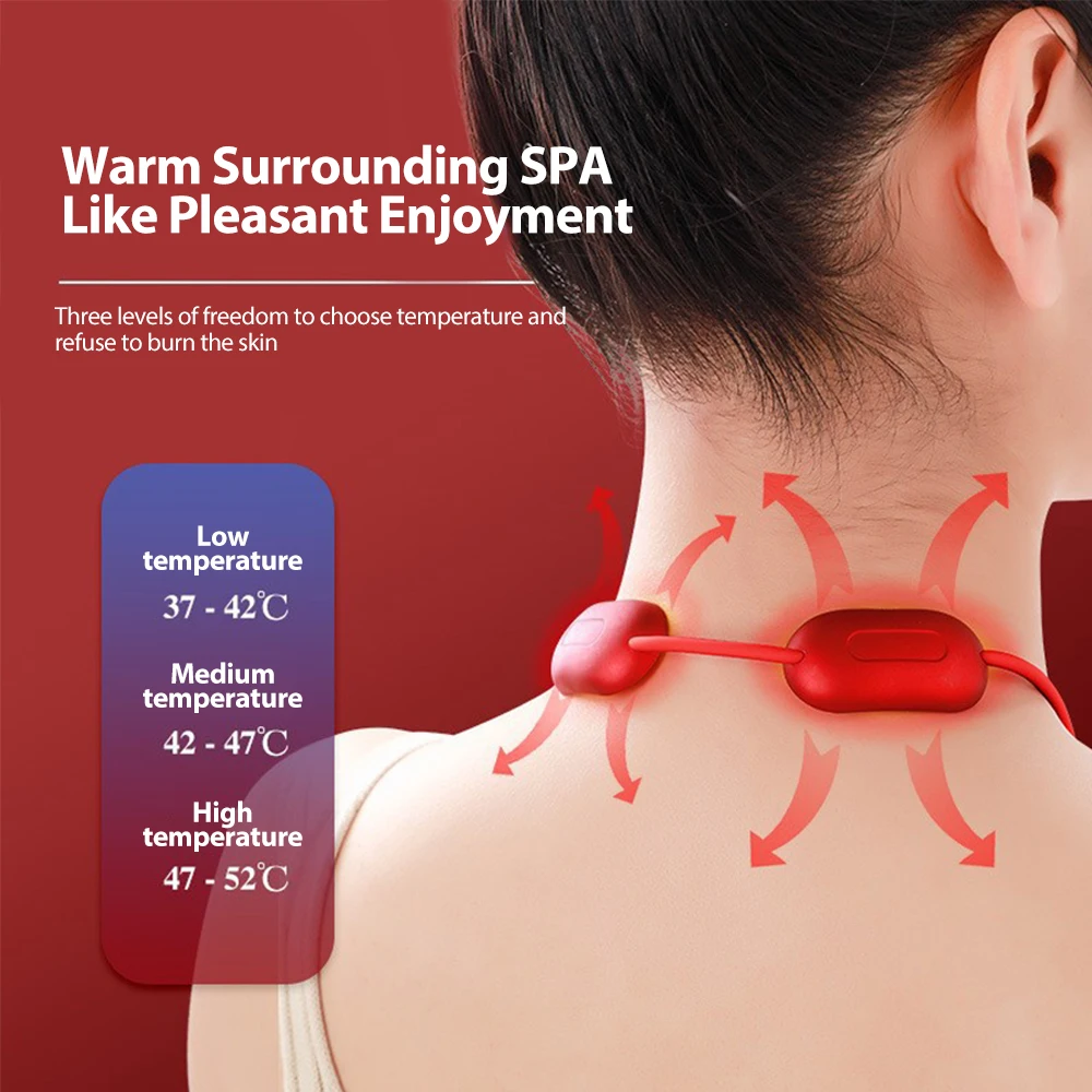 Smart Hanging Neck Massager EMS Muscle Massager Portable Hot Compress Neck and Cervical Spine Massager SPA Relaxation Treatment