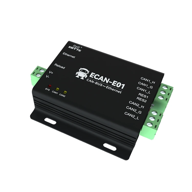 

COJXU Can to Ethernet Protocol Converter Can2.0 Protocol ECAN-E01S TCP/UDP Can Relay DC 8-28V Converter Dual Channel Isolation