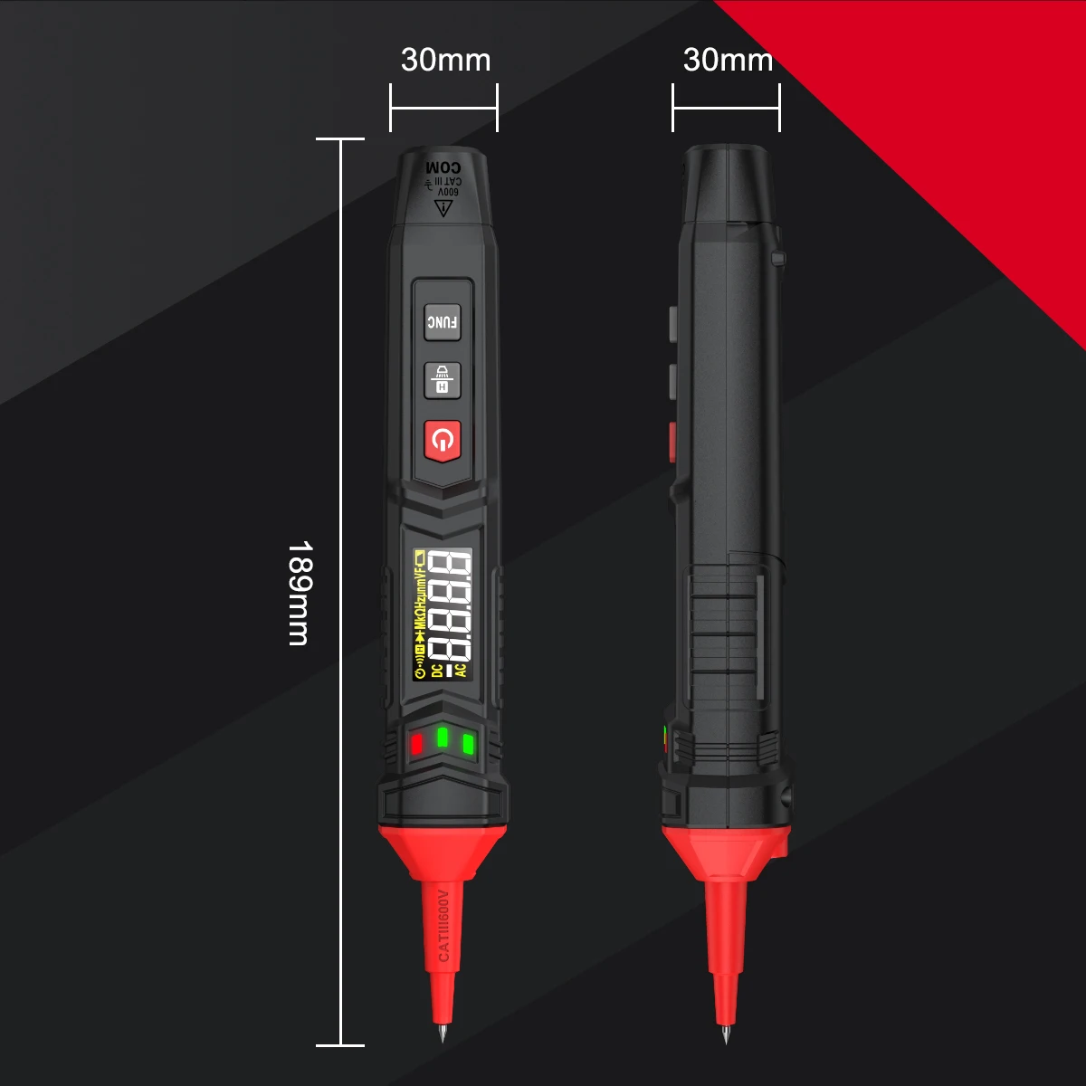 HABOTEST HT121 multimetro digitale a penna Tester di tensione intelligente voltmetro capacità di resistenza della gamma automatica True RMS