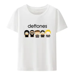 2024 grunge top tees t-shirt couple clothes Summer Boys Girls Streetwear Vintage Loose T-shirts deftones clothing men graphic