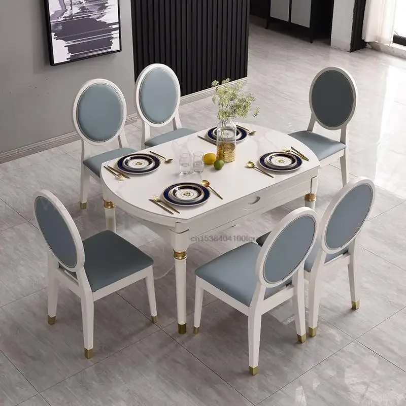 

Multifunctional Restaurant Loft Kitchen Table High-End Coffee Wedding Dressing Party Folding Dining Table And Chair Combination